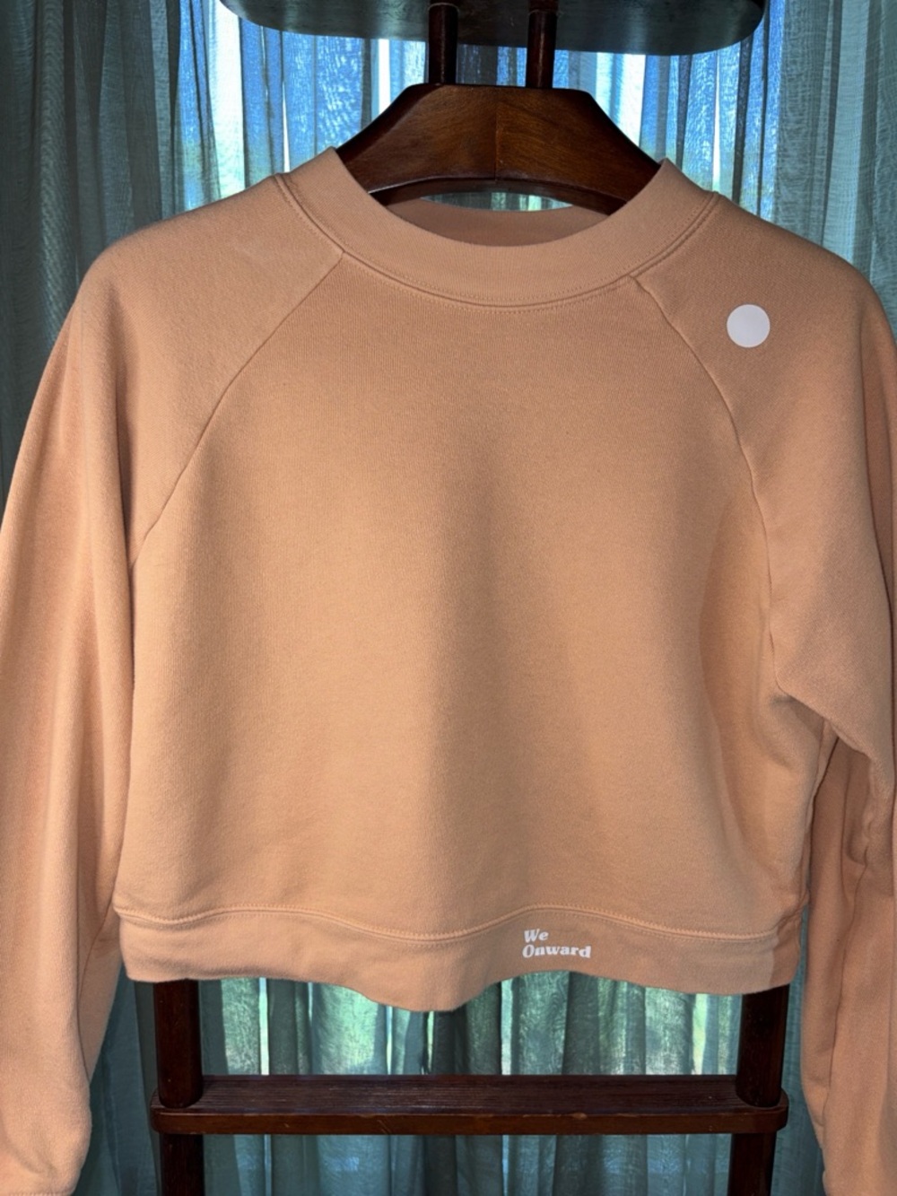 Agape Peach Crewneck Cropped Sweatshirt - Women Medium